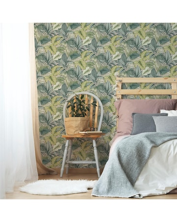 Fresco Tropicana Green Wallpaper