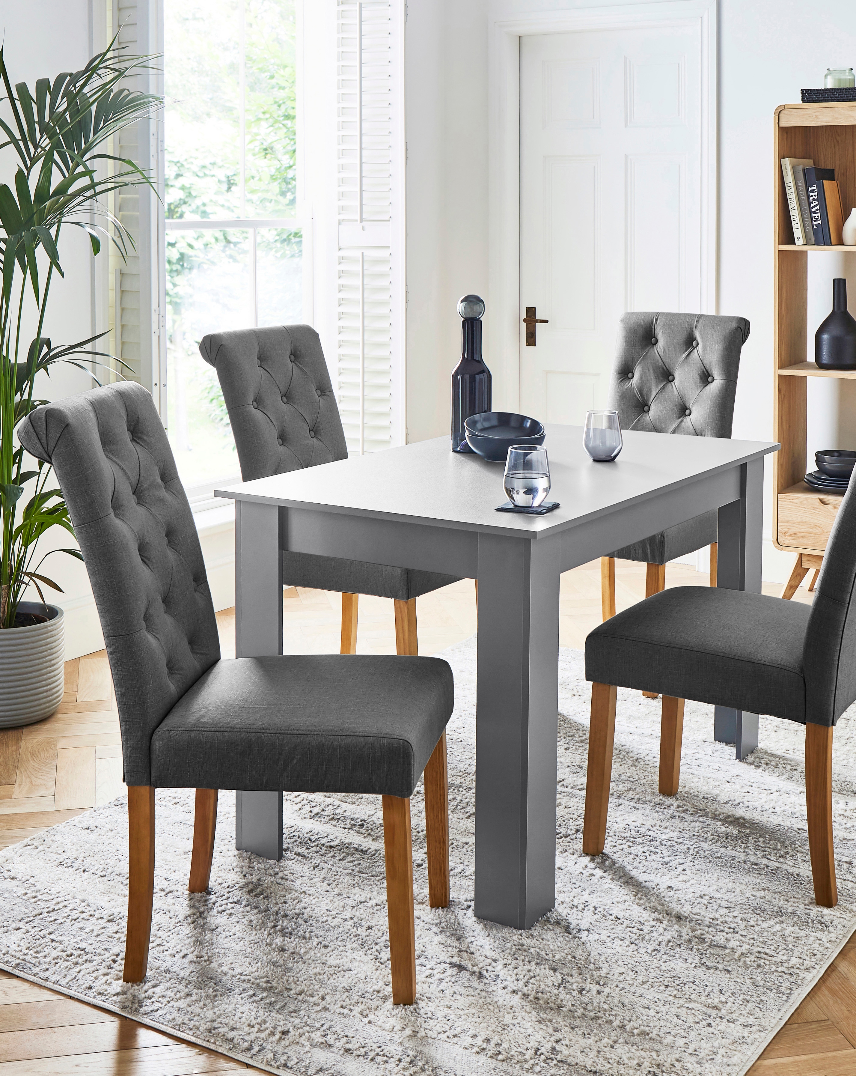 Dakota Dining Table with 4 Ava Chairs