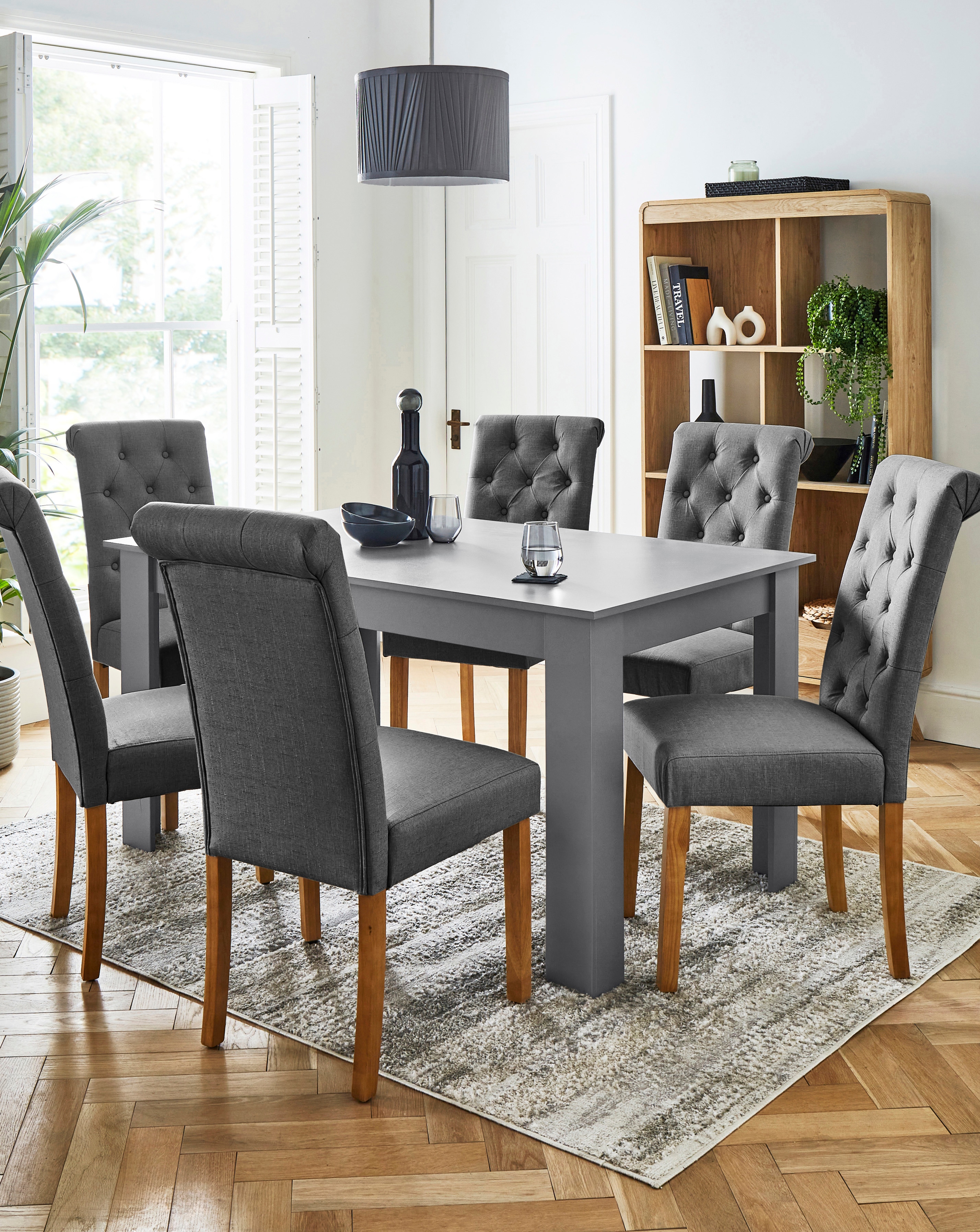 Dakota Dining Table with 6 Ava Chairs
