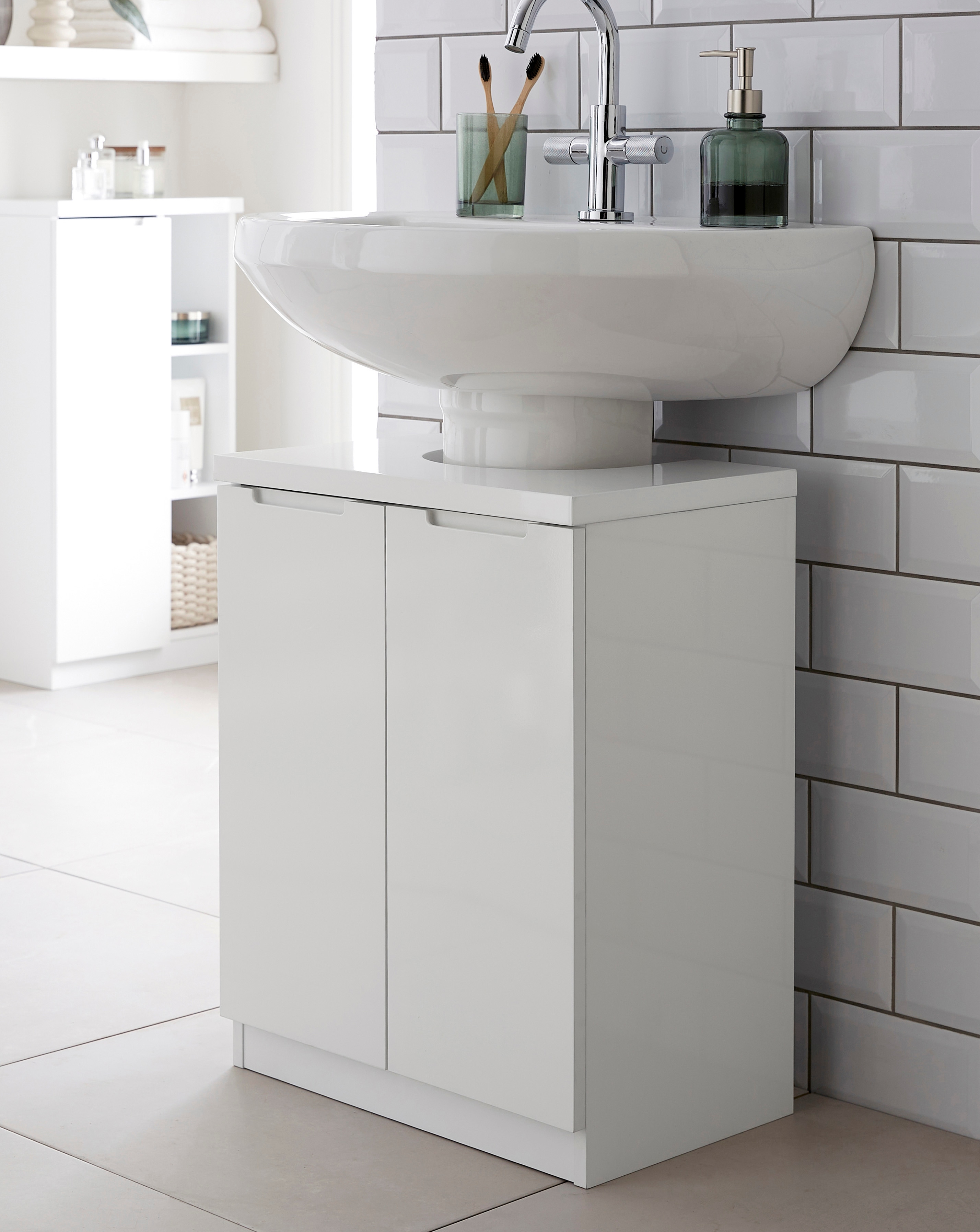 Hopton High Gloss Underbasin Cupboard