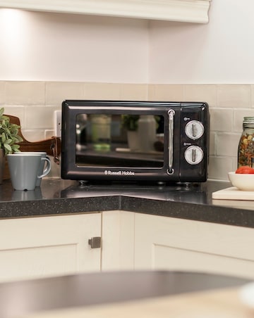 Russell Hobbs RHRETMM705B 17Litre Retro Manual Microwave - Black