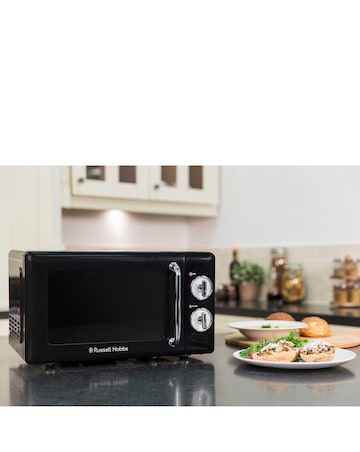 Russell Hobbs RHRETMM705B 17Litre Retro Manual Microwave - Black