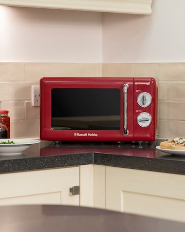 Russell Hobbs RHRETMM705R 17Litre Retro Manual Microwave - Red