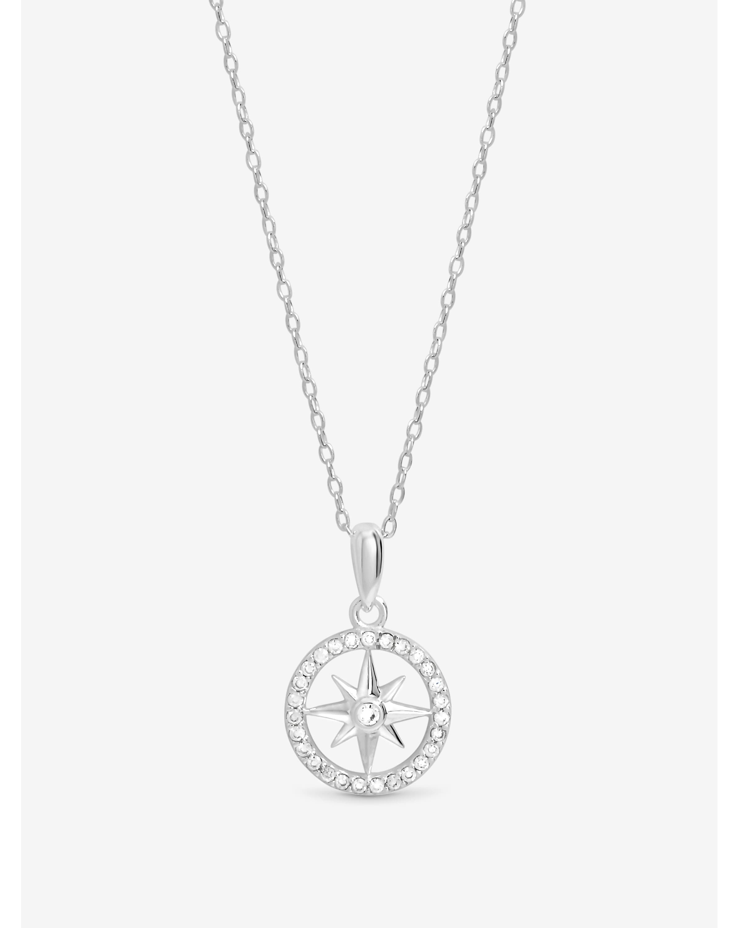 Sterling Silver 925 CZ Celestial Pendant
