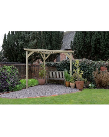 Forest Slatted Corner Pergola