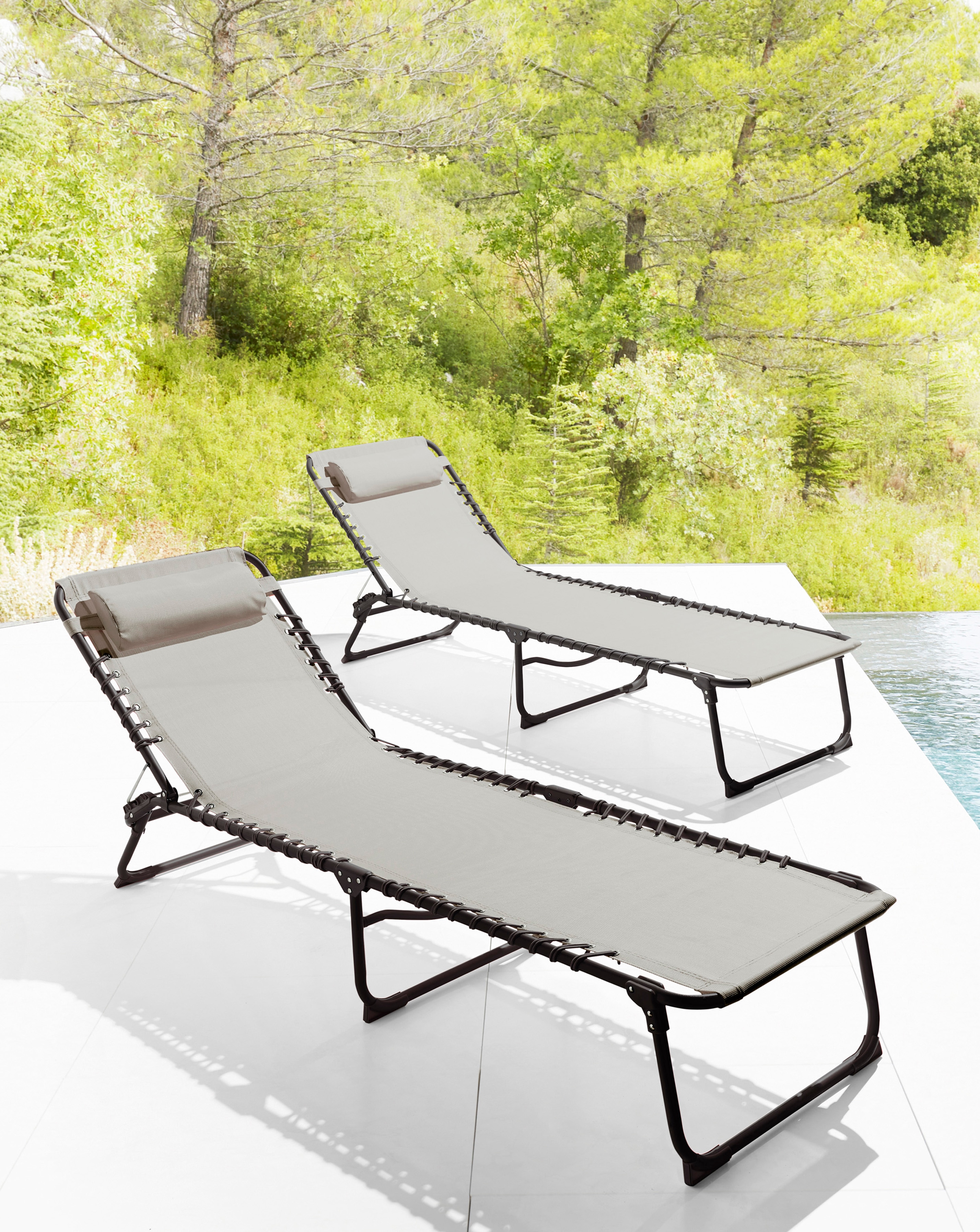 Pair of Zero Gravity Sunloungers