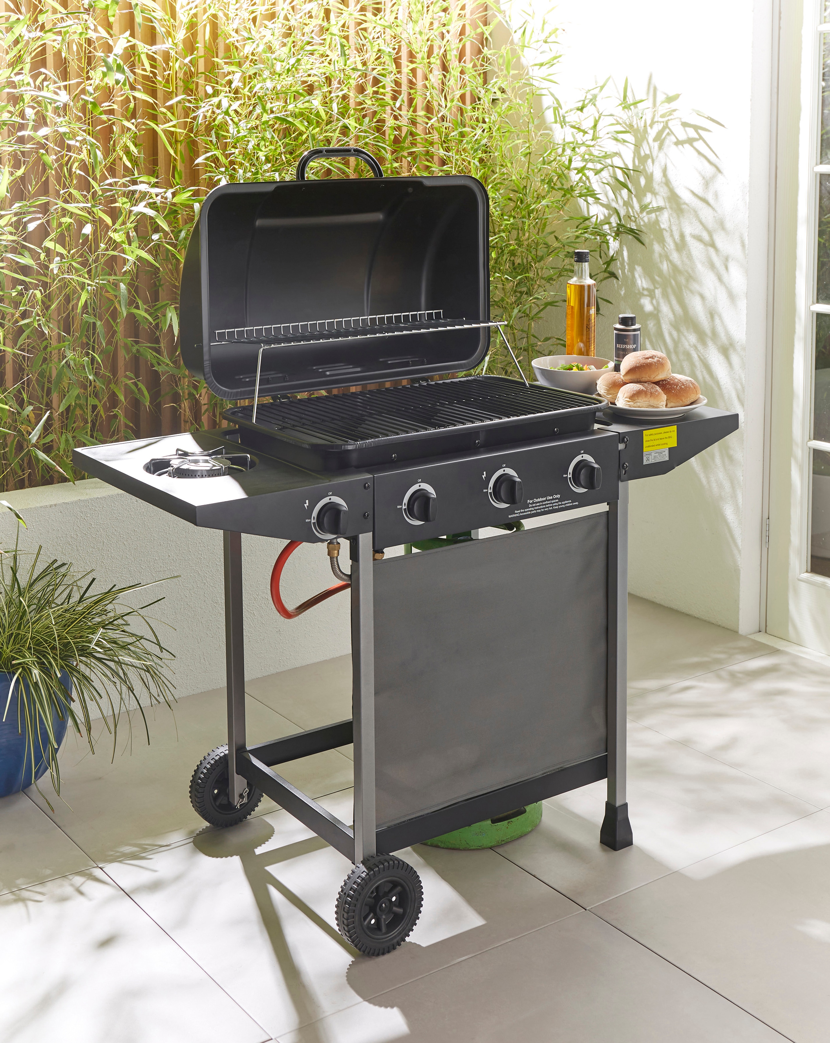 3 Burner Gas BBQ with Side
