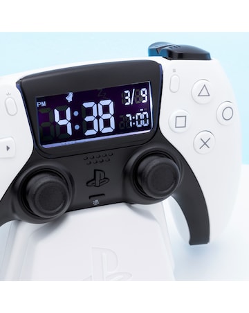 PS5 DualSense Console Controller Alarm Clock, USB-Powered with Snooze Function