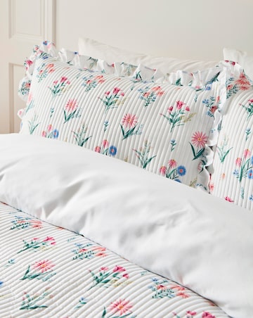 Julipa Izzy Floral Pinsonic Ruffle Duvet Cover Set