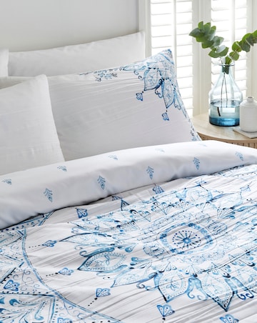 Paisley Print Crinkle Duvet Cover Set