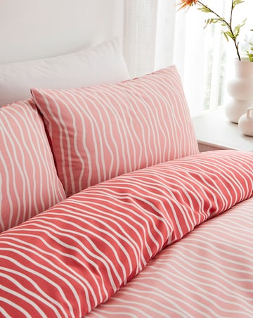 Hallie Stripe Pink Duvet Cover Set