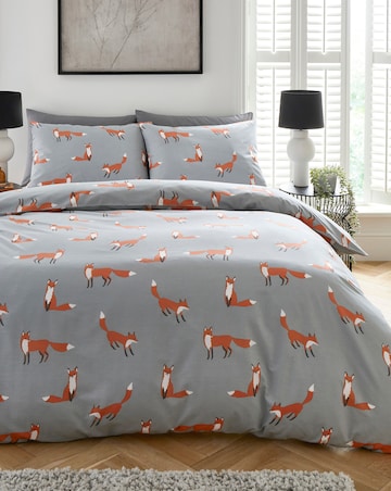 Fox Print Duvet Cover Set