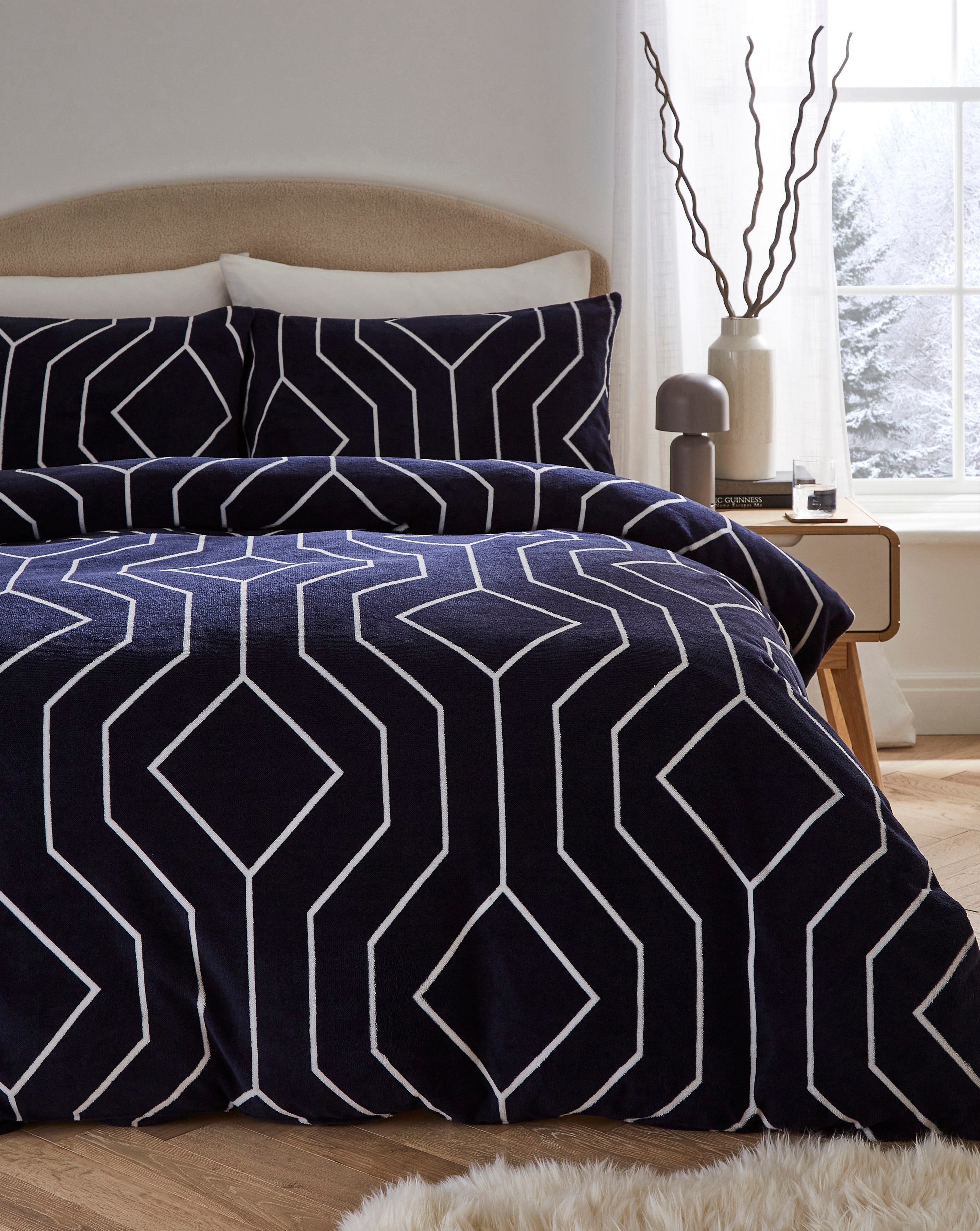 Fleece Geo Duvet Set