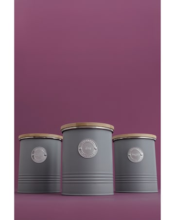 Typhoon Living 4 Piece Bread Bin and Canister Grey Storage Set