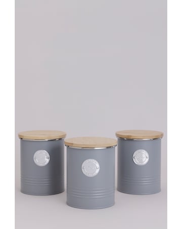 Typhoon Living 4 Piece Bread Bin and Canister Grey Storage Set