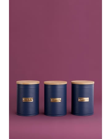 Typhoon Otto 4 Piece Bread Bin and Canister Navy Storage Set