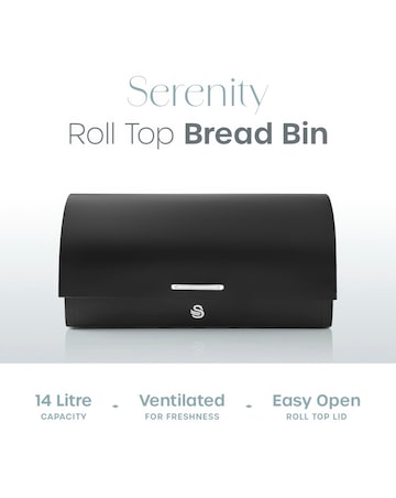 Swan Serenity Bread Bin Black