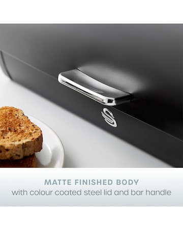 Swan Serenity Bread Bin Black