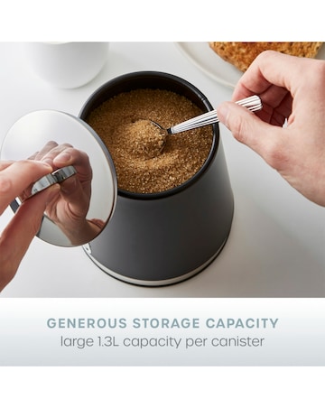 Swan Serenity Set of 3 Canisters Black