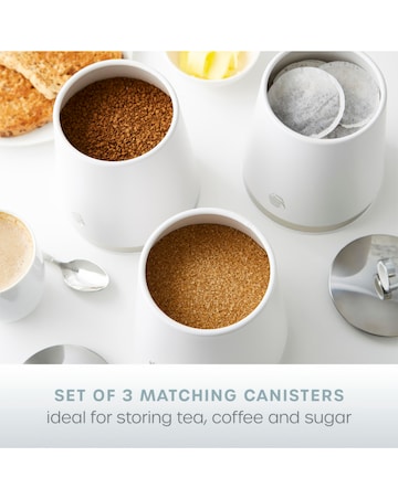 Swan Serenity Set of 3 Canisters White