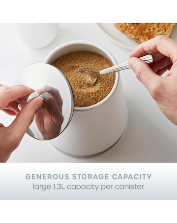 Swan Serenity Set of 3 Canisters White