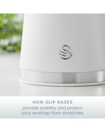 Swan Serenity Set of 3 Canisters White