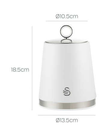 Swan Serenity Set of 3 Canisters White