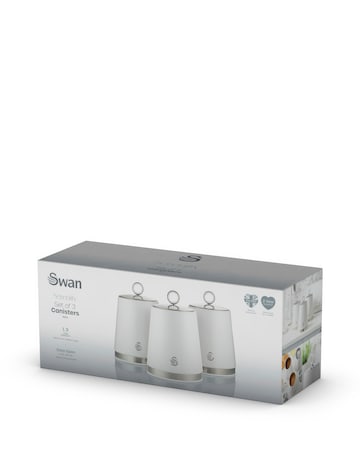Swan Serenity Set of 3 Canisters White