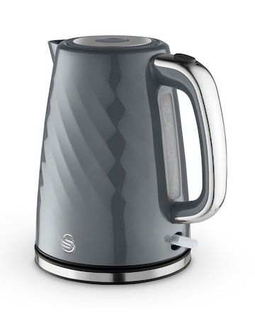 Swan Windsor 1.7L Textured Kettle and 2 Slice Toaster Grey