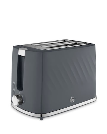 Swan Windsor 1.7L Textured Kettle and 2 Slice Toaster Grey