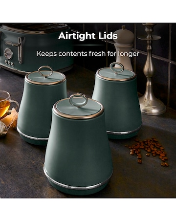 Tower Renaissance Green Set of 3 Canisters
