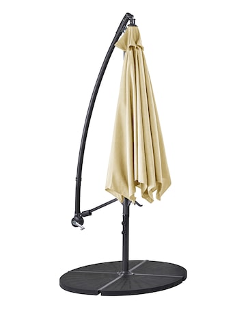 Cream Elton 3m Cantilever Garden Parasol