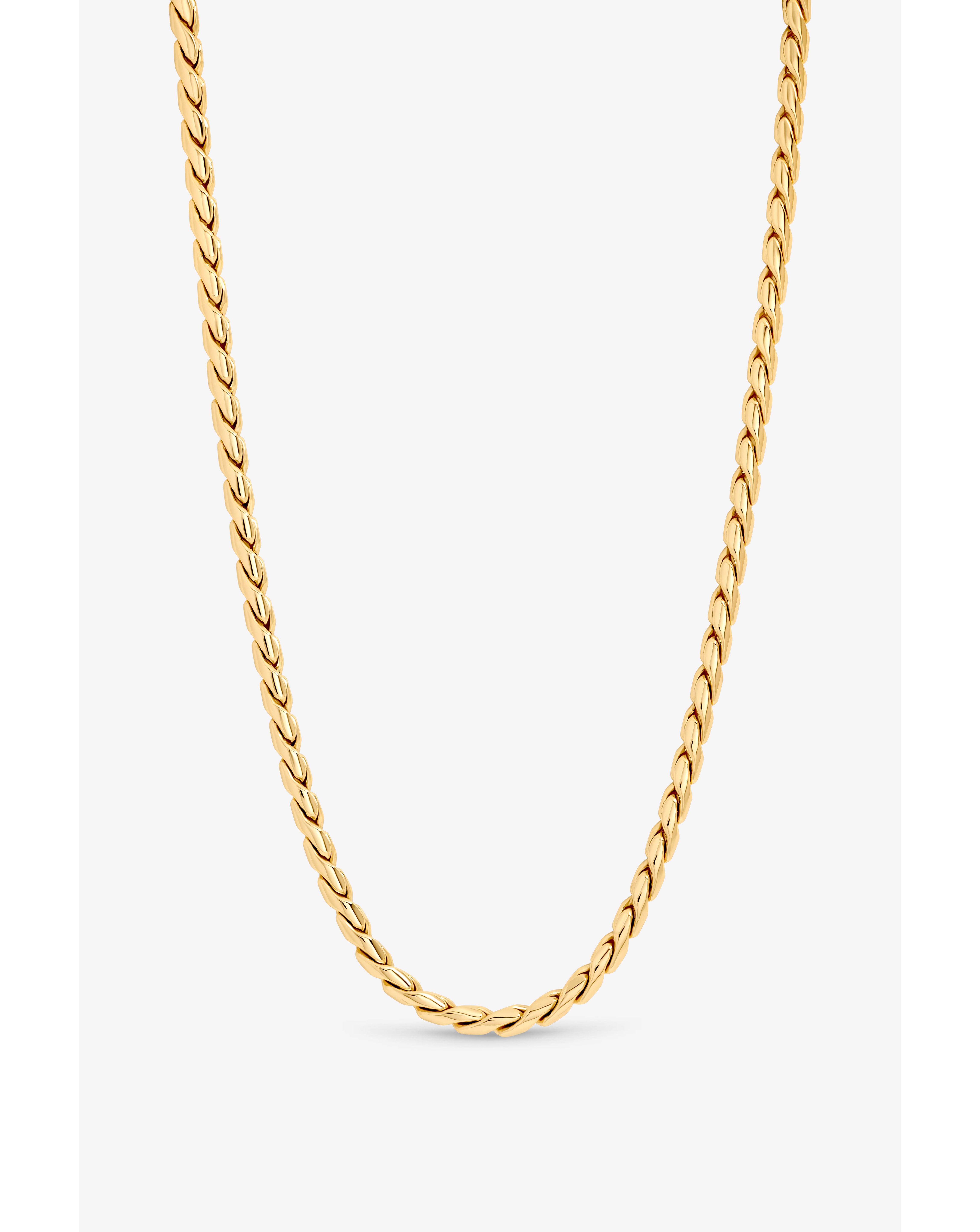 Gold Plated Twist Chain Necklace