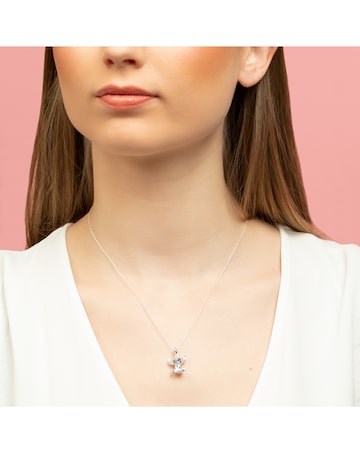 Steling Silver Stitch Pendant Necklace