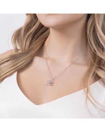 Steling Silver Stitch Pendant Necklace