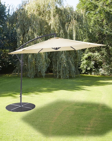 Cream Elton 3m Cantilever Garden Parasol