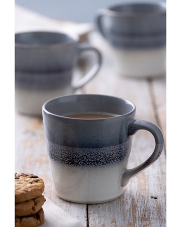 Mason Cash Reactive Fade Set of 4 Mugs Grey