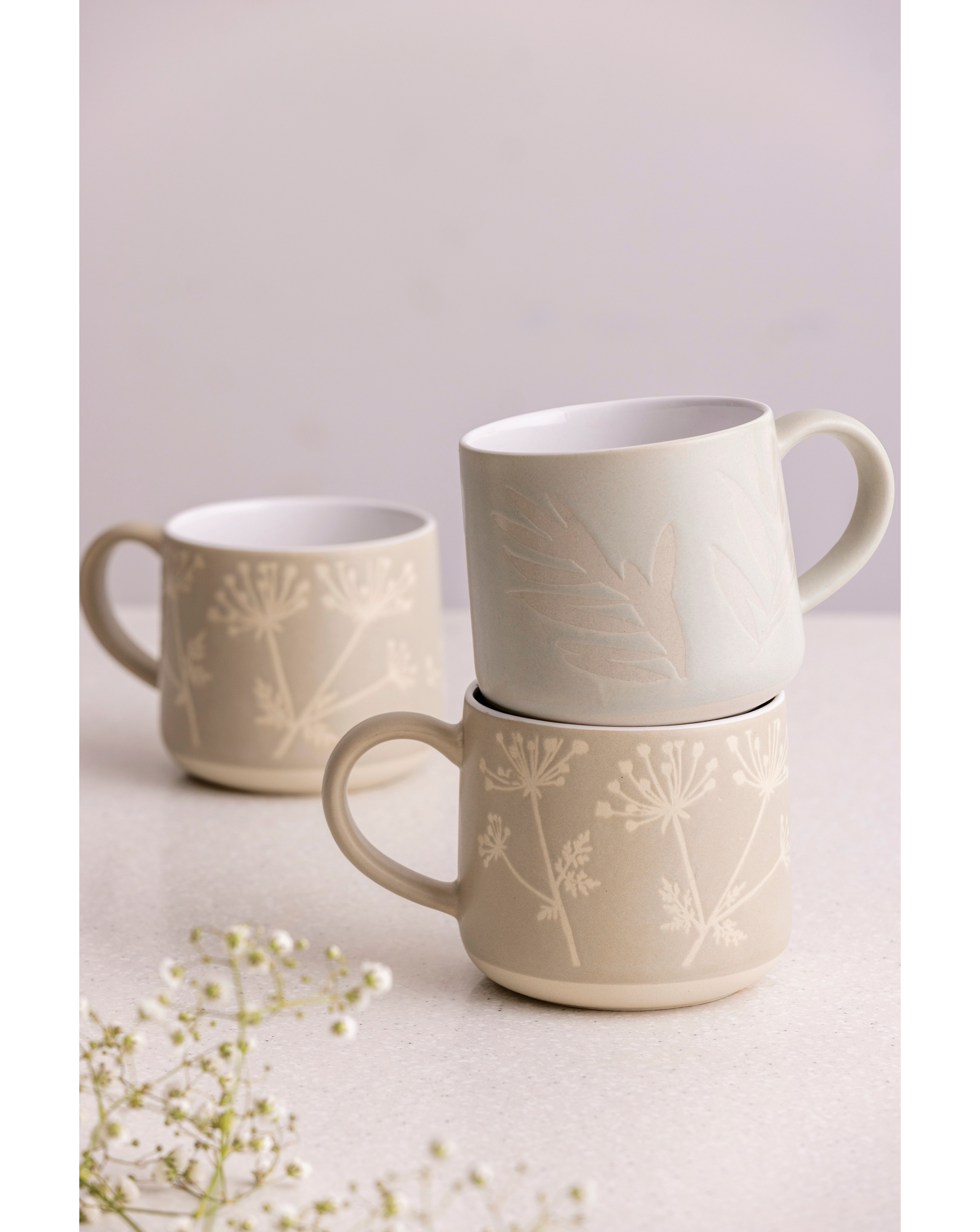 Mason Cash Set of 2 Botanical Leaf Mugs