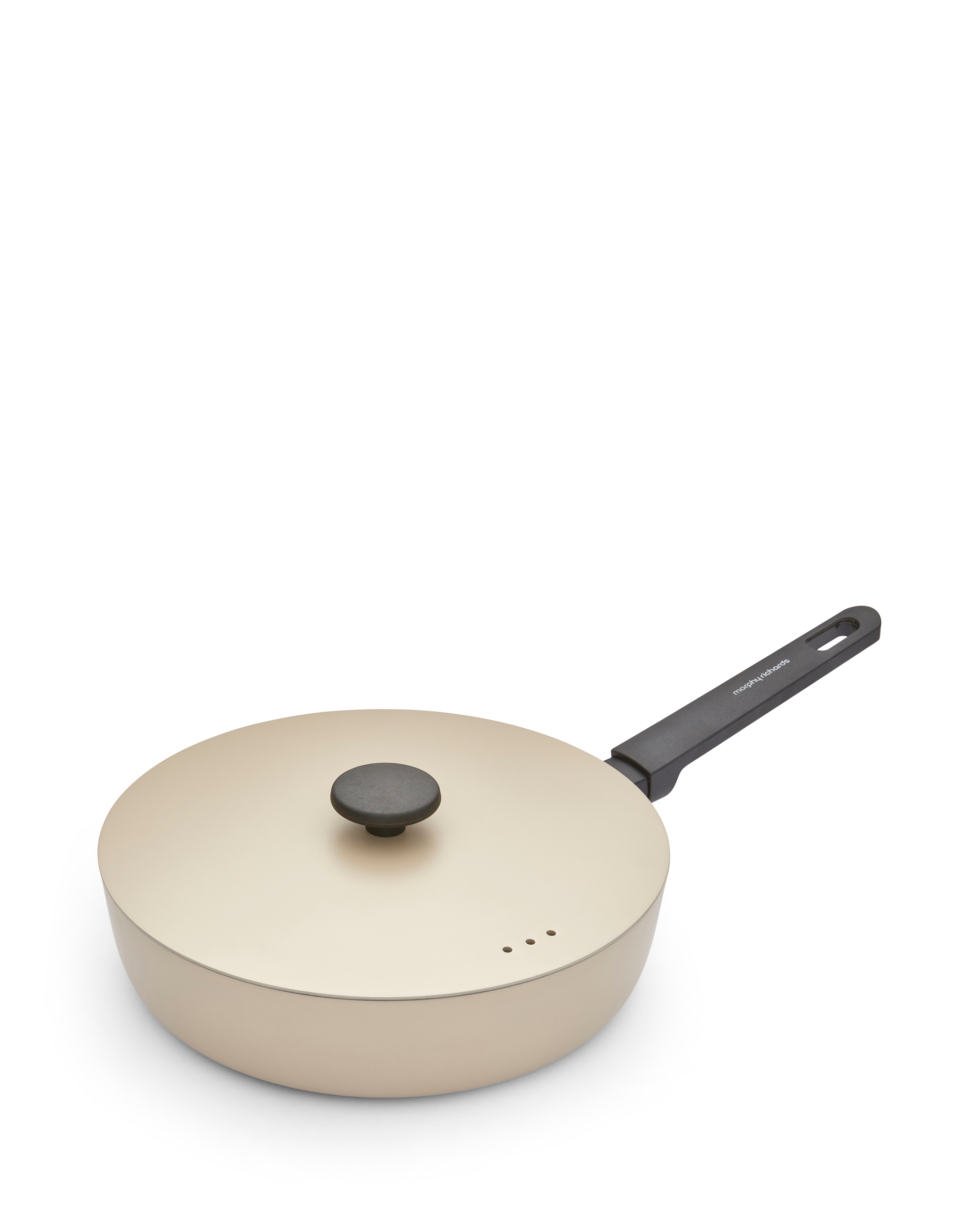 New In - Morphy Richards 28cm Cream Saute Pan