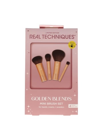 REAL TECHNIQUES GOLDEN BLENDS MINI BRUSH SET 4PC