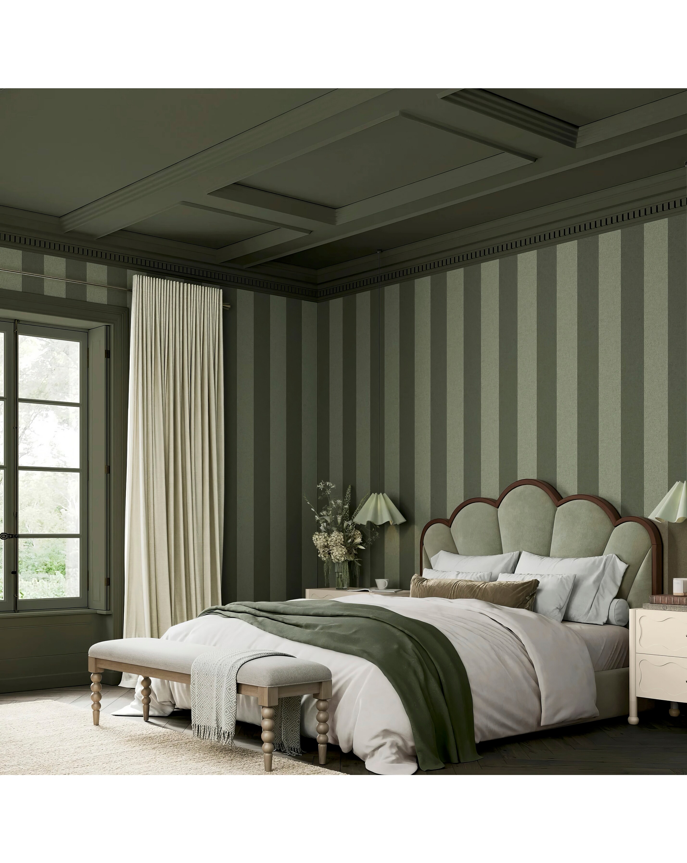 Superfresco Easy Stripe Forest Wallpaper