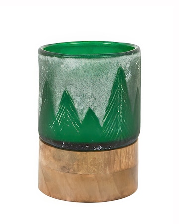 Forest Glass Candle Jar - Green