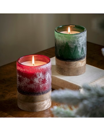 Forest Glass Candle Jar - Green