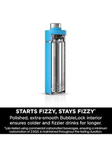 Ninja Thirsti Carbonated 530ml 18oz Bottle with Carbonation Lid in Tropical Blue