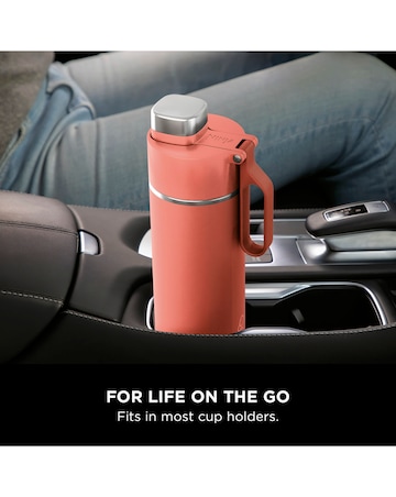 Ninja Thirsti Carbonated 530ml 18oz Bottle with Carbonation Lid in Coral