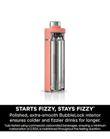 Ninja Thirsti Carbonated 530ml 18oz Bottle with Carbonation Lid in Coral