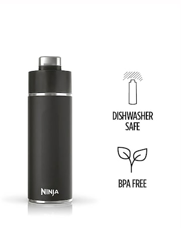 Ninja Thirsti Carbonated 700ml 24oz Bottle with Carbonation Lid in Black