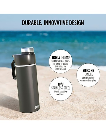 Ninja Thirsti Carbonated 700ml 24oz Bottle with Carbonation Lid in Black