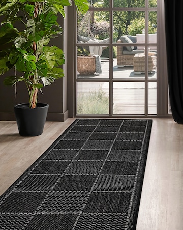 Checked Gel Flatweave Runner