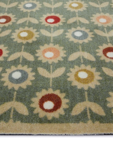 My Mat Nylon Indoor Pattern Floral Sage Runner